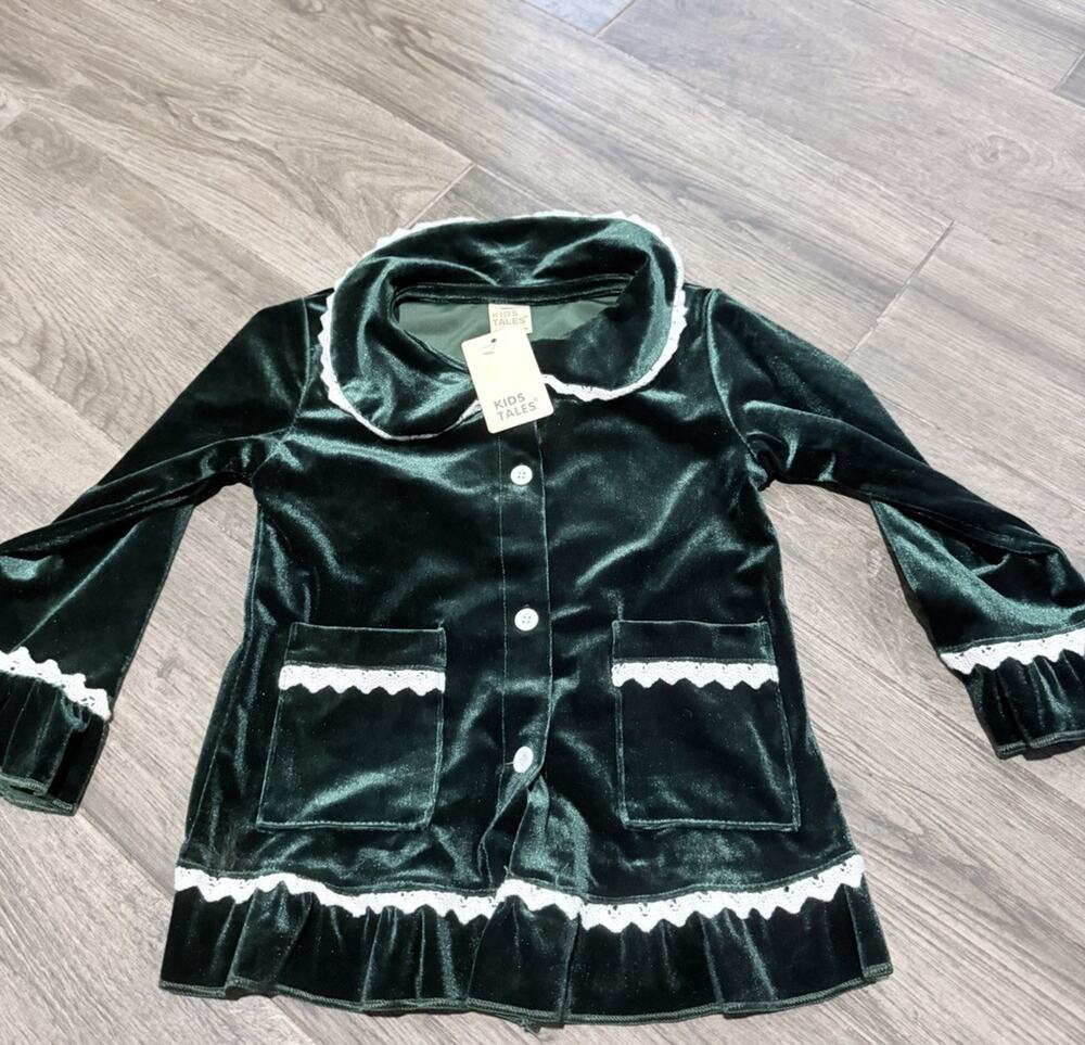 Kids Tails Velour Feel Christmas Girls Pajamas Size Eu 100 (3t To 4t)